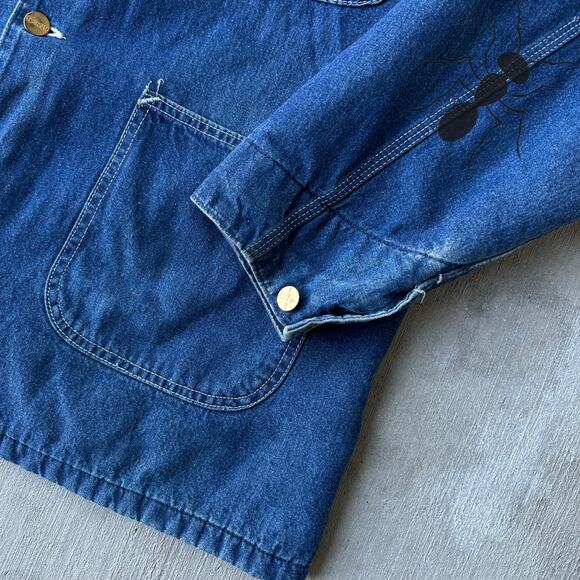 Vintage Y2K Carhartt denim blue chore work wear jacket - Picture 4 of 7